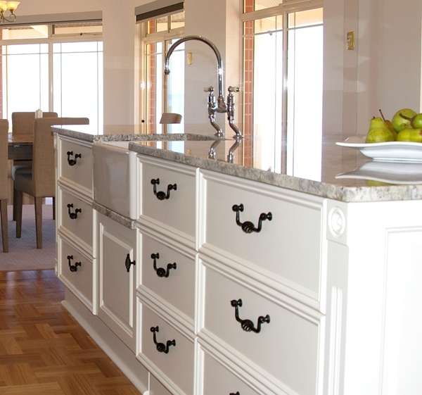 Large French Provincial Kitchen Islands by Compass Kitchens of Adelaide